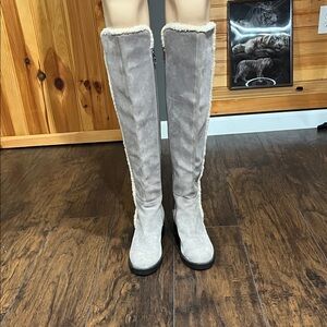 NEW Karl Lagerfeld Gray Over the Knee Boots